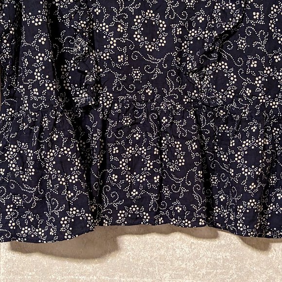 ANA Peplum V Neck Ruffle Top XL - Picture 9 of 14